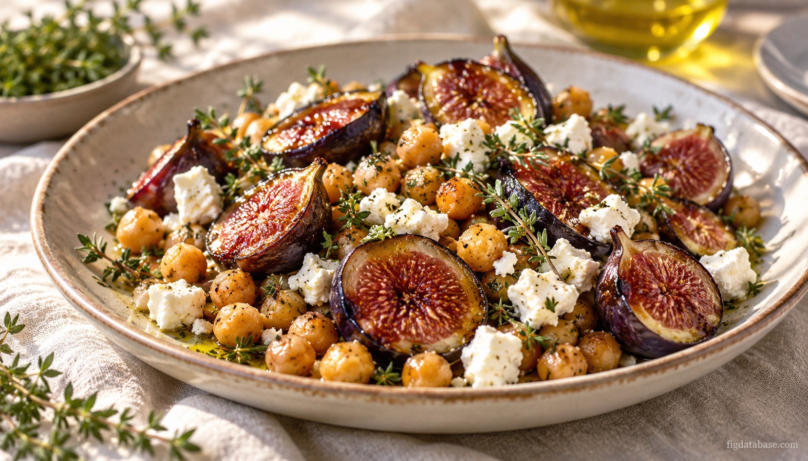 A Savory Fig Supper: Roasted Figs, Chickpeas, and Feta